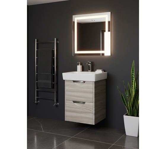 Изображение товара Тумба-Умывальник СИЛЬВА 50 AQUATON Дуб Фьорд Раковина Нео 50 00044271 1A211701SIW60