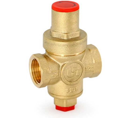 Изображение товара Редуктор давления Uni-Fitt MINI 1/2" В, 1-4 бар, PN16 с отверстием под радиальный манометр 1/4" 203G2140