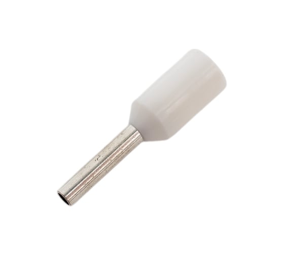 Изображение товара Штыревой втулочный изолированный наконечник KLR KTE 0.5-6V 0.5мм2/L=6мм/Белый 100560V