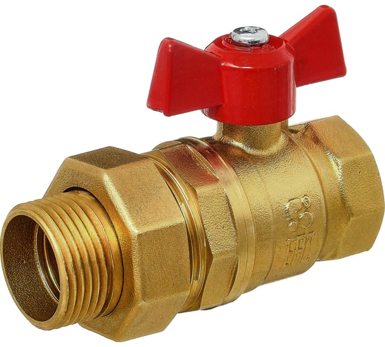 Изображение товара Шаровой кран БАЗ "американка" 11Б27п1 DN25 прямой бабочка серия Standart PN40 БАЗ.А.А31.1.25.НГ.40