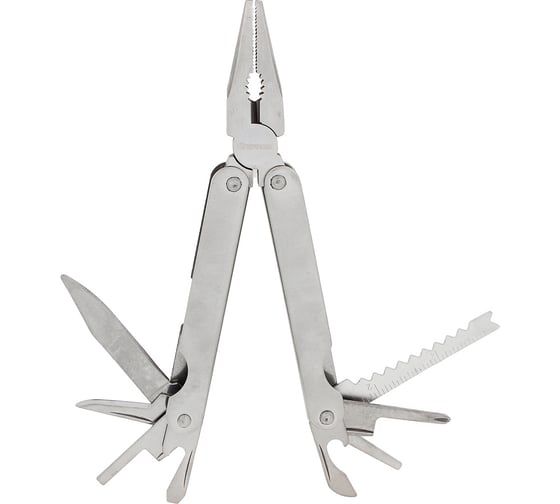 Изображение товара Многофункциональный инструмент ЕРМАК 15 функций, 15см, нержавеющая сталь 118-146