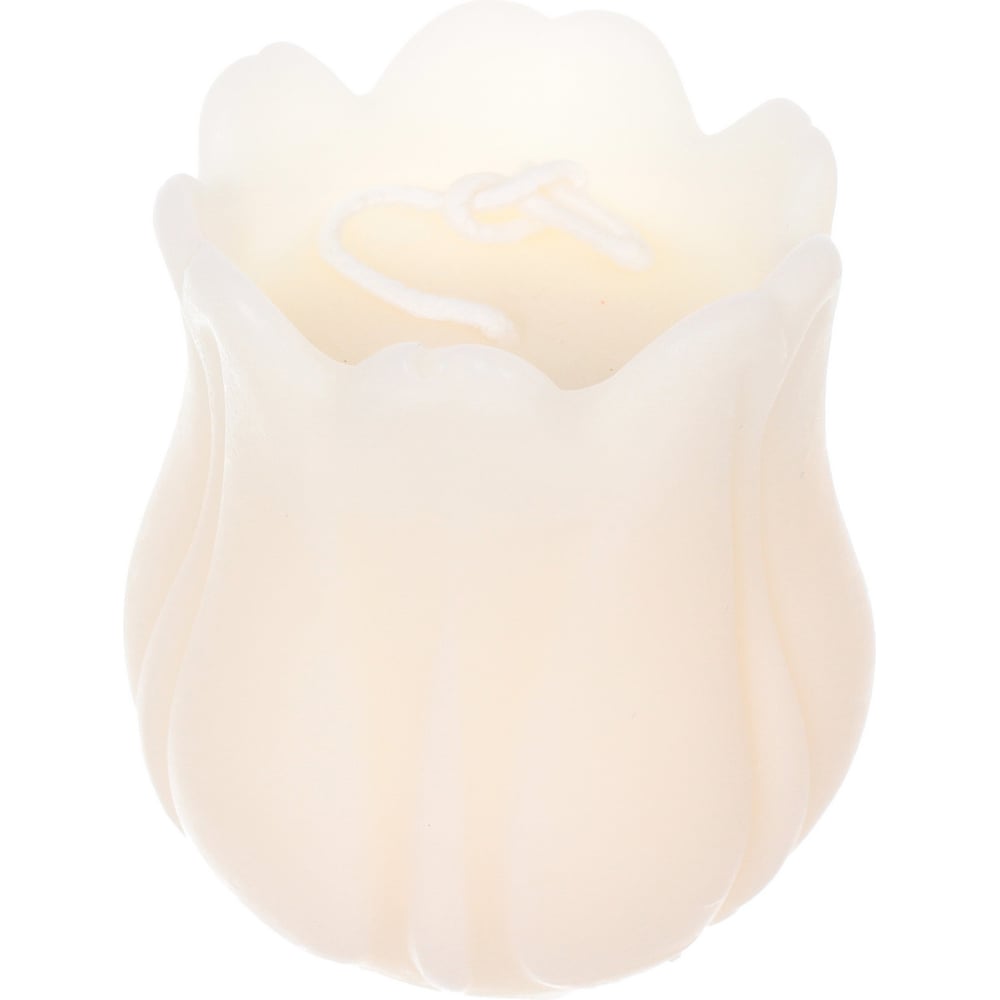 Изображение товара Свеча Серпантин Нежный цветок 7х6 см парафин белый форма цветок