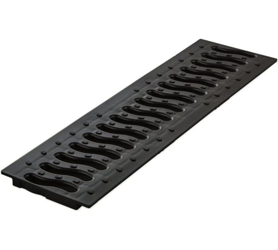 Изображение товара Решетка Ecoteck STANDART 100 пластиковая Волна (черный) ДИ 01905000 27442