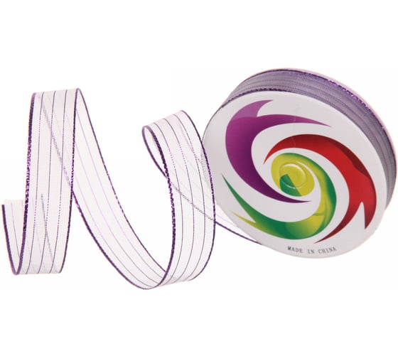 Изображение товара Лента для декорирования Серпантин Сияние 1.5 см, 5 м, Фиолетовый (капрон) 144-0056