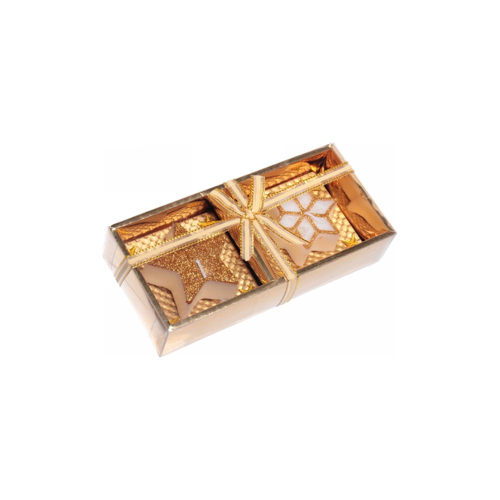 Изображение товара Новогодние свечи Серпантин Искры 18.5x8.5x4 см, звезда, золото