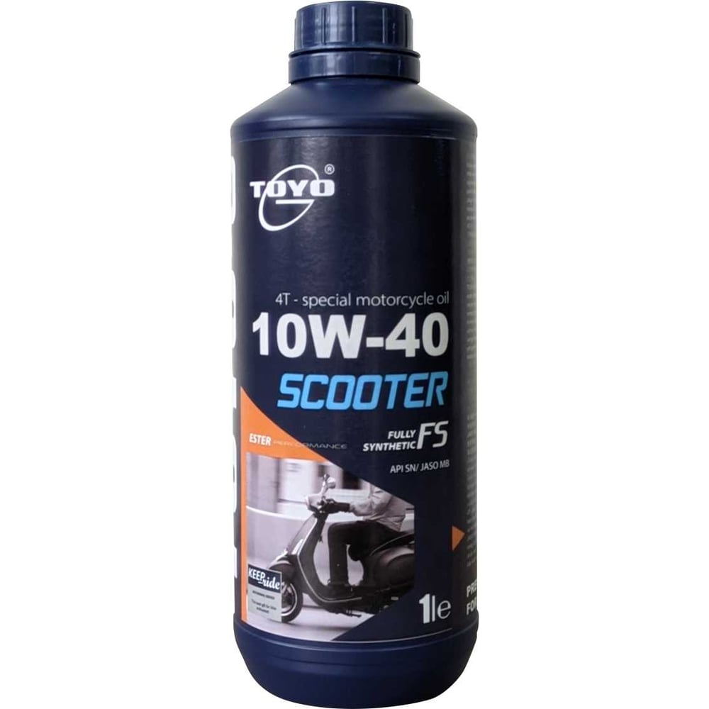 Изображение товара Масло Scooter 4T SAE 10W-40, API SN, MB, 1 л Toyo 9555131410736 Изображение товара Масло Scooter 4T SAE 10W-40, API SN, MB, 1 л Toyo 9555131410736