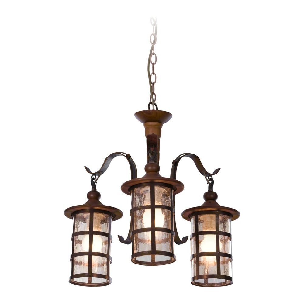 Изображение товара Подвесной светильник Velante 588-703-03 декоративный с янтарным плафоном