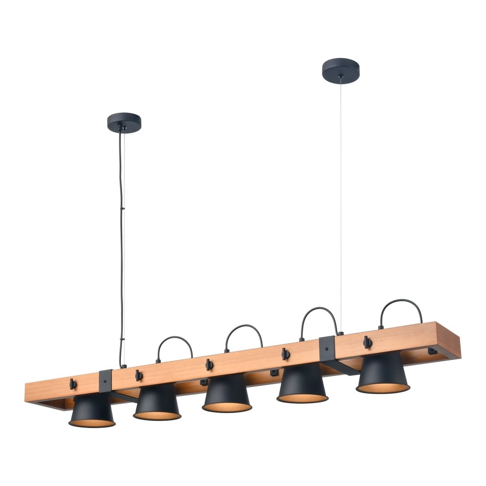 Изображение товара Подвесной светильник Velante 551-703-05 современный стиль черный дерево