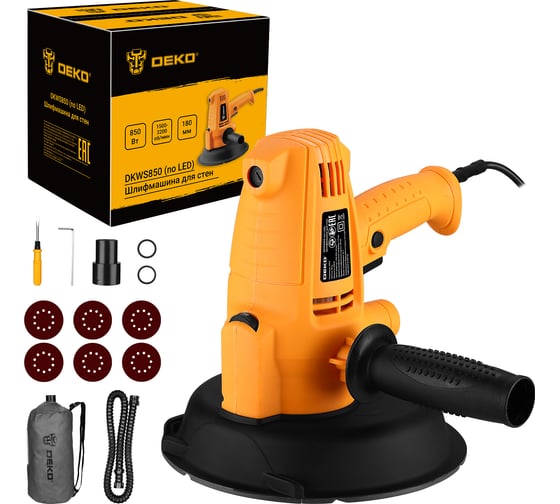 Изображение товара Шлифмашина для стен DEKO DKWS850, 180мм, 850 Вт 085-1059