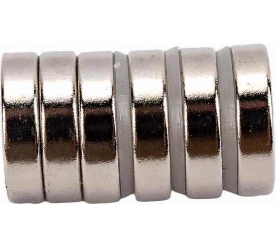 Изображение товара Неодимовый магнит, 6 шт. КОБАЛЬТ диск 12х3 мм, блистер 918-115