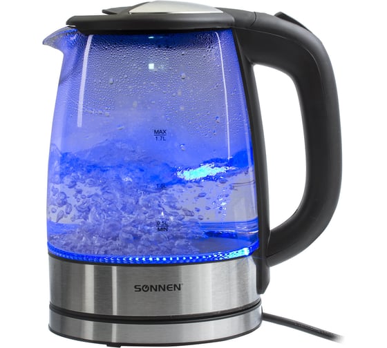Изображение товара Чайник SONNEN KT-1788 1,7л черный 454349