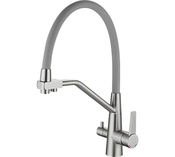 Изображение товара Смеситель для кухни с подключением фильтра воды HAIBA сатин HB76822