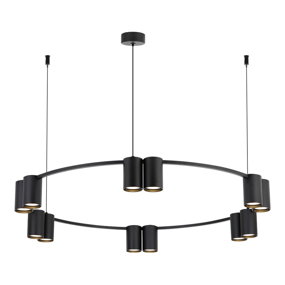 Изображение товара Подвесная люстра Velante 471-023-12 современная с 12 лампами черная