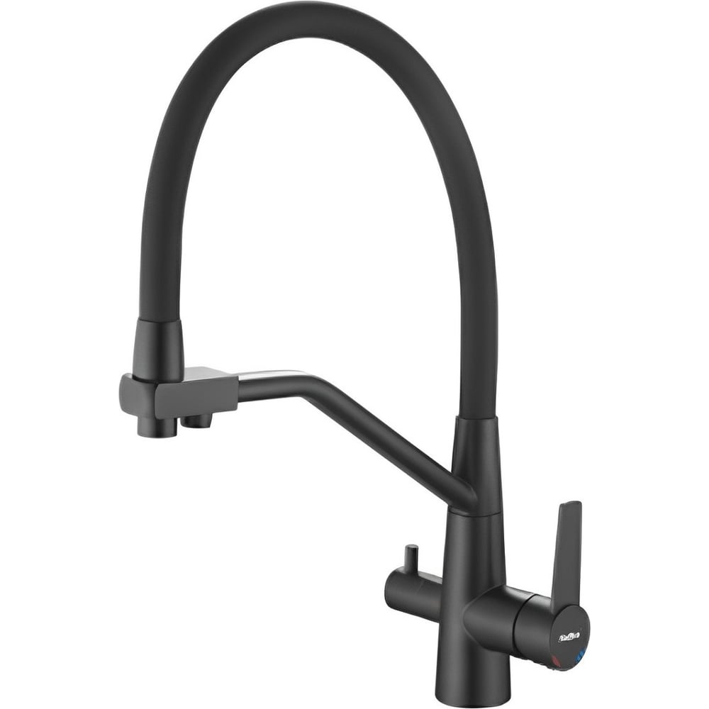 Изображение товара Смеситель для кухни HAIBA с подключением фильтра воды черный HB76822-7