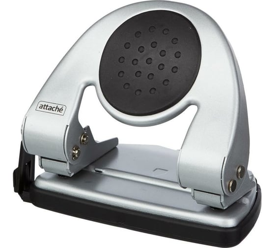 Изображение товара Дырокол Attache 6720 до 20 листов, металл, с линейкой, с резиновой вставкой, серебристый 256103