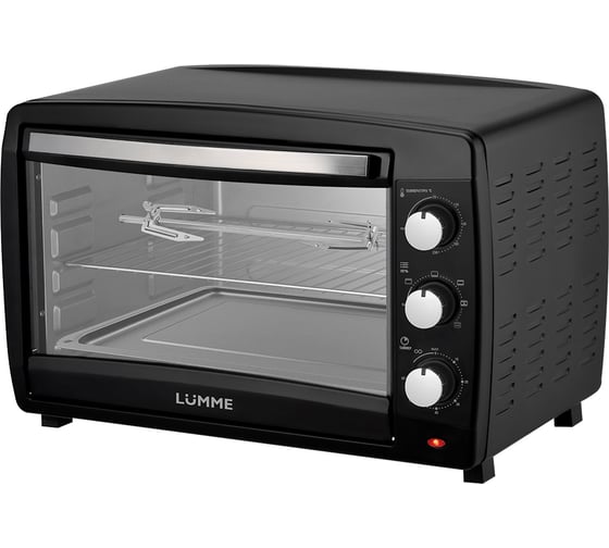 Изображение товара Духовой шкаф (мини-печь) 50 литров (конвекция + вертел) LUMME LU-EO1717B черный жемчуг 42671