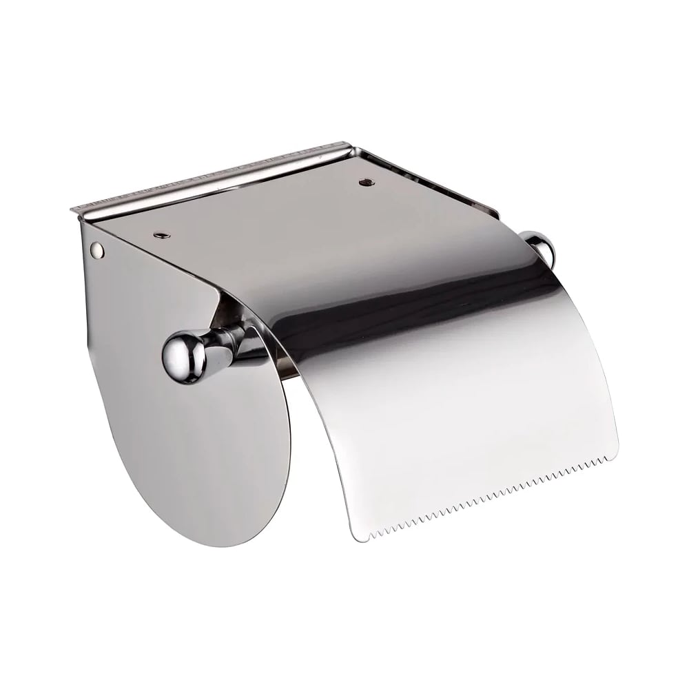 Изображение товара Держатель для туалетной бумаги HAIBA хром HB501, настенный, с крышкой, нержавеющая сталь