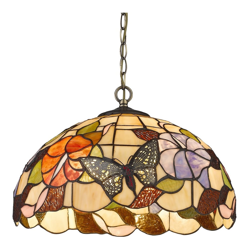 Изображение товара Подвесной светильник Velante 816-806-02 с разноцветными плафонами бронзового цвета