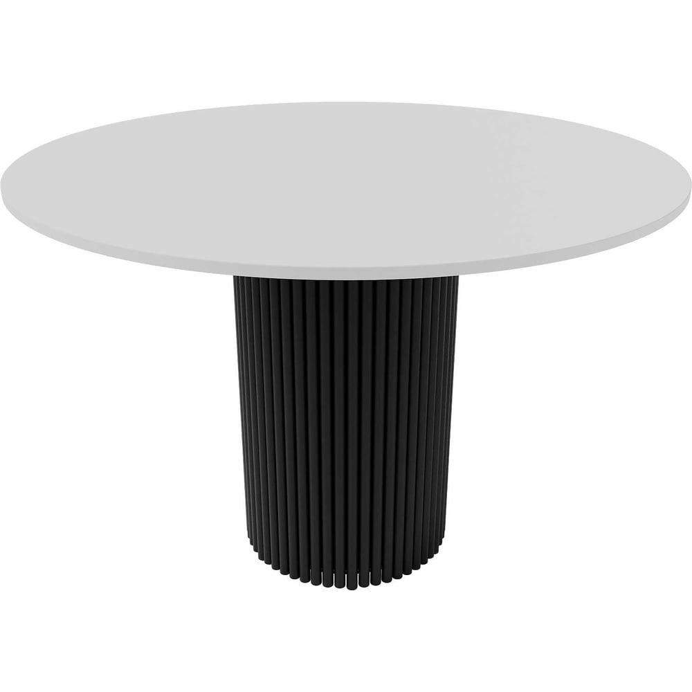 Изображение товара Круглый обеденный стол с металлическим подстольем GENGLASS TRUBIS Wood 110 см