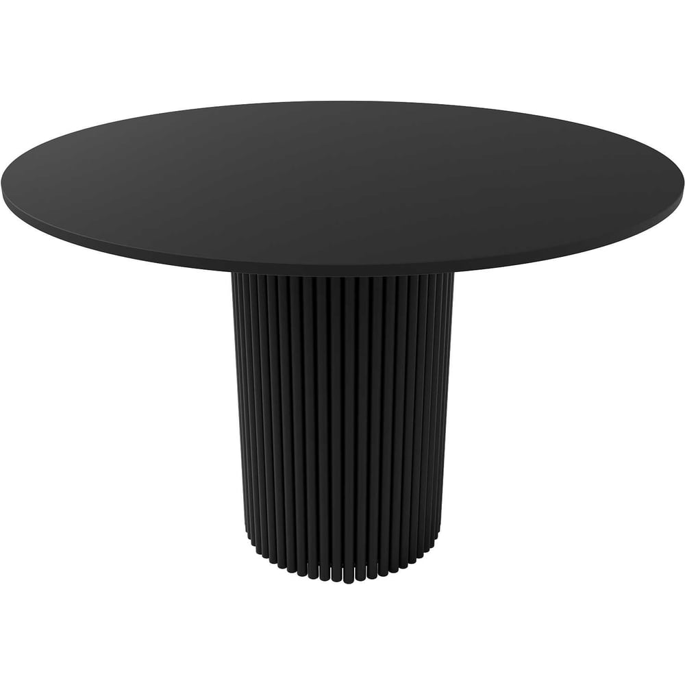 Изображение товара Круглый обеденный стол с металлическим подстольем GENGLASS TRUBIS Wood L 110