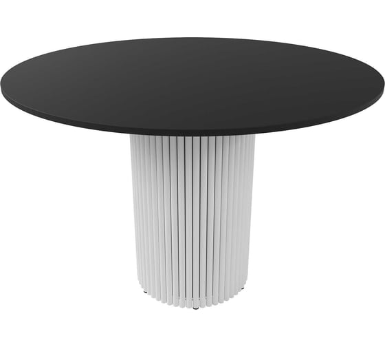 Изображение товара Круглый обеденный стол с металлическим подстольем GENGLASS TRUBIS Wood L 110 GGT-03-3-2-L-110