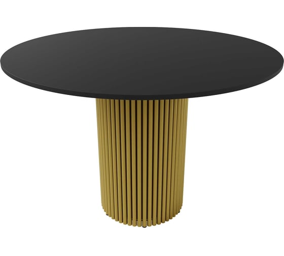 Изображение товара Круглый обеденный стол с металлическим подстольем GENGLASS TRUBIS Wood L 110 GGT-03-1-2-L-110