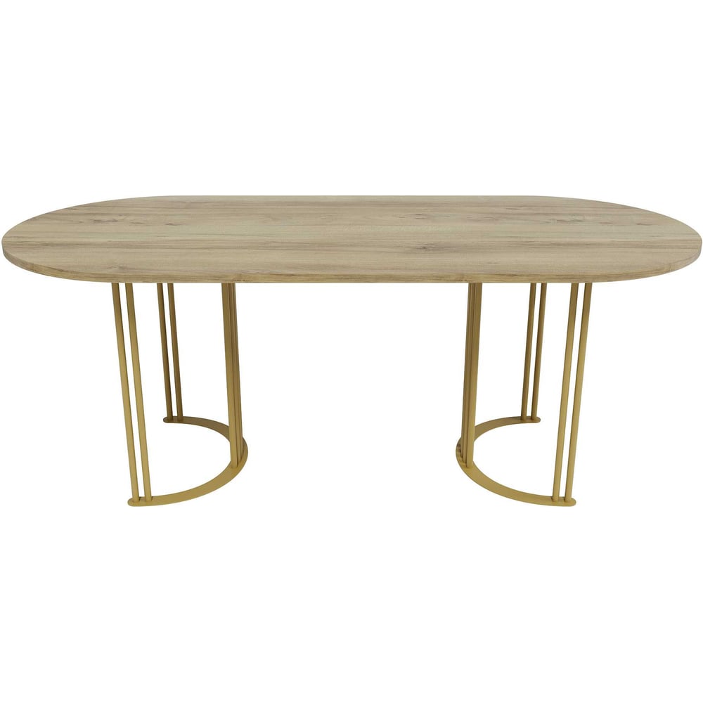 Изображение товара Овальный стол с металлическим подстольем GENGLASS VIOLUR GGT-20-1-1-200/90