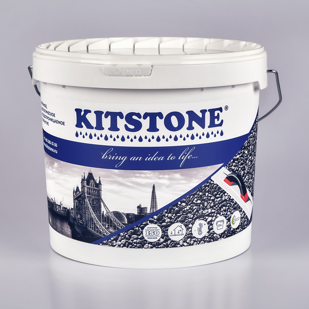 Каменный ковер-декоративное покрытие Kitstone best mineral галька реликтовая 2 фракция 5 10 мм 2 кг