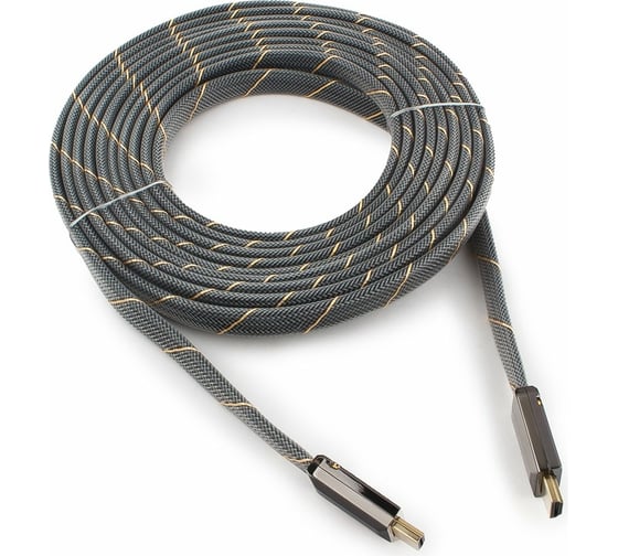 Изображение товара Кабель Cablexpert HDMI 4.5 м v2.0 M/M плоский позол.разъемы металлический корпус CC-P-HDMI04-4.5M