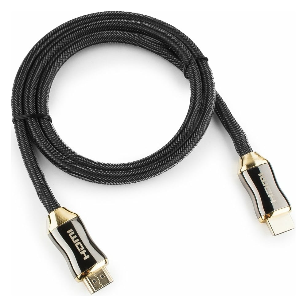 фото Кабель cablexpert hdmi 1 м. v2.0 m/m позол.разъемы титановый металлический корпус cc-p-hdmi03-1m