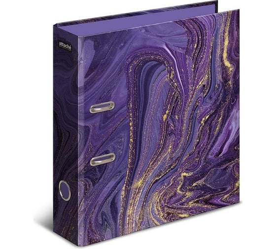 Изображение товара Папка-регистратор Attache Selection Fluid фиолетовая, ламинированный картон, 75 мм 1046794