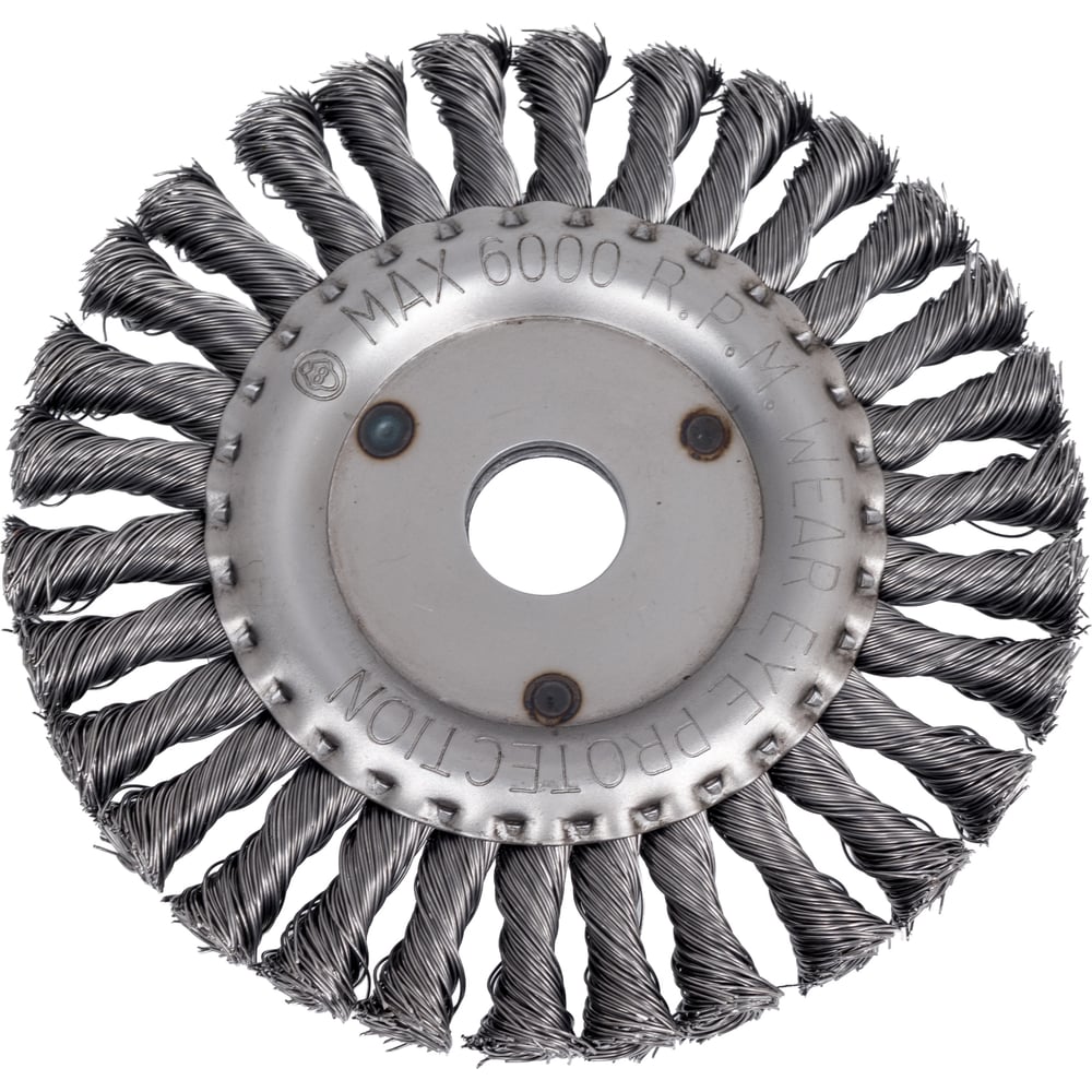 Изображение товара Щетка крацовка для УШМ 150 мм GREPP 211-150 дисковая жгутированная