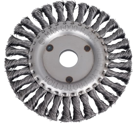 Изображение товара Щетка крацовка для УШМ, дисковая, жгутированная, 150 мм GREPP 211-150