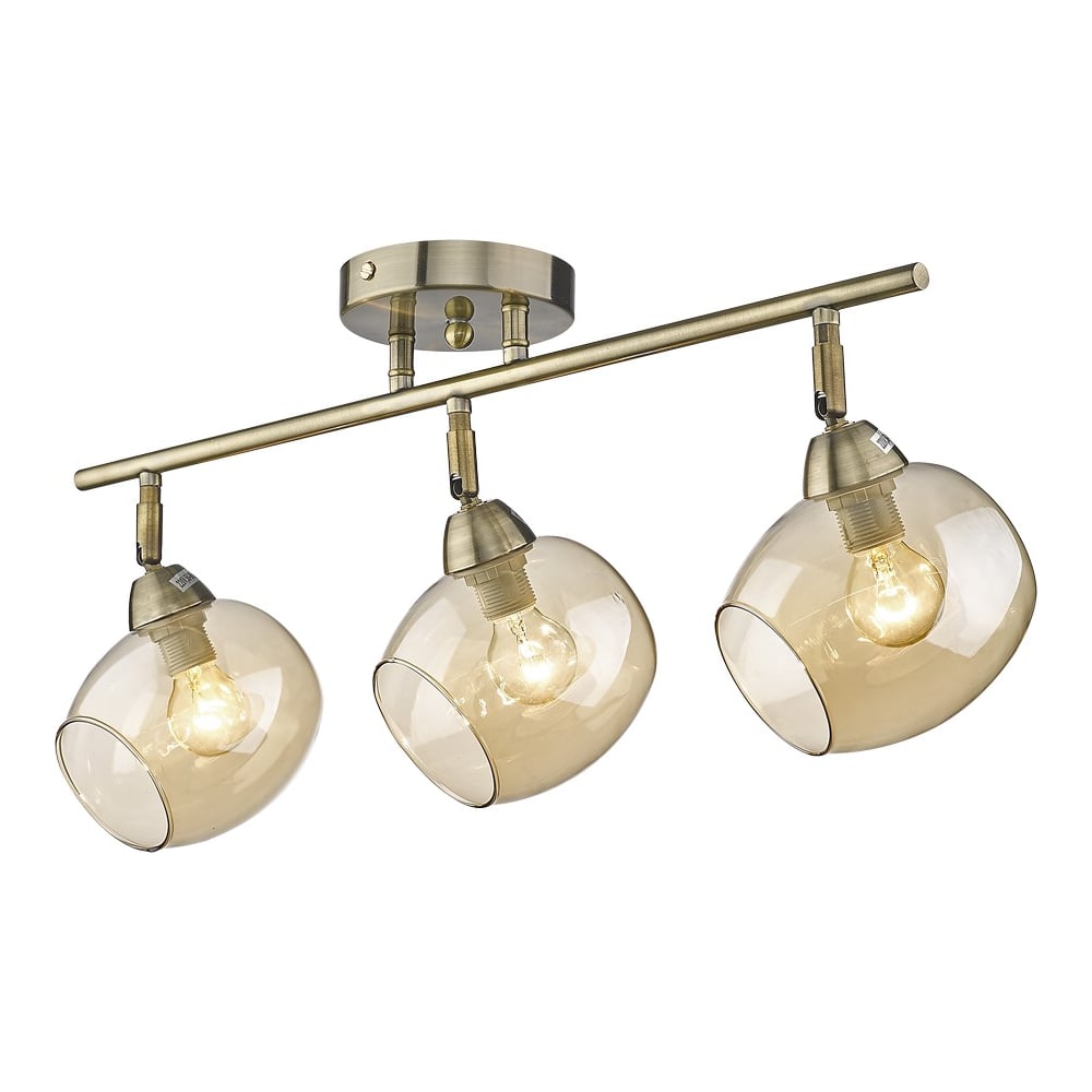 Изображение товара Спот Velante 237-507-03 настенно-потолочный с 3 лампами E14 модерн янтарный бронза