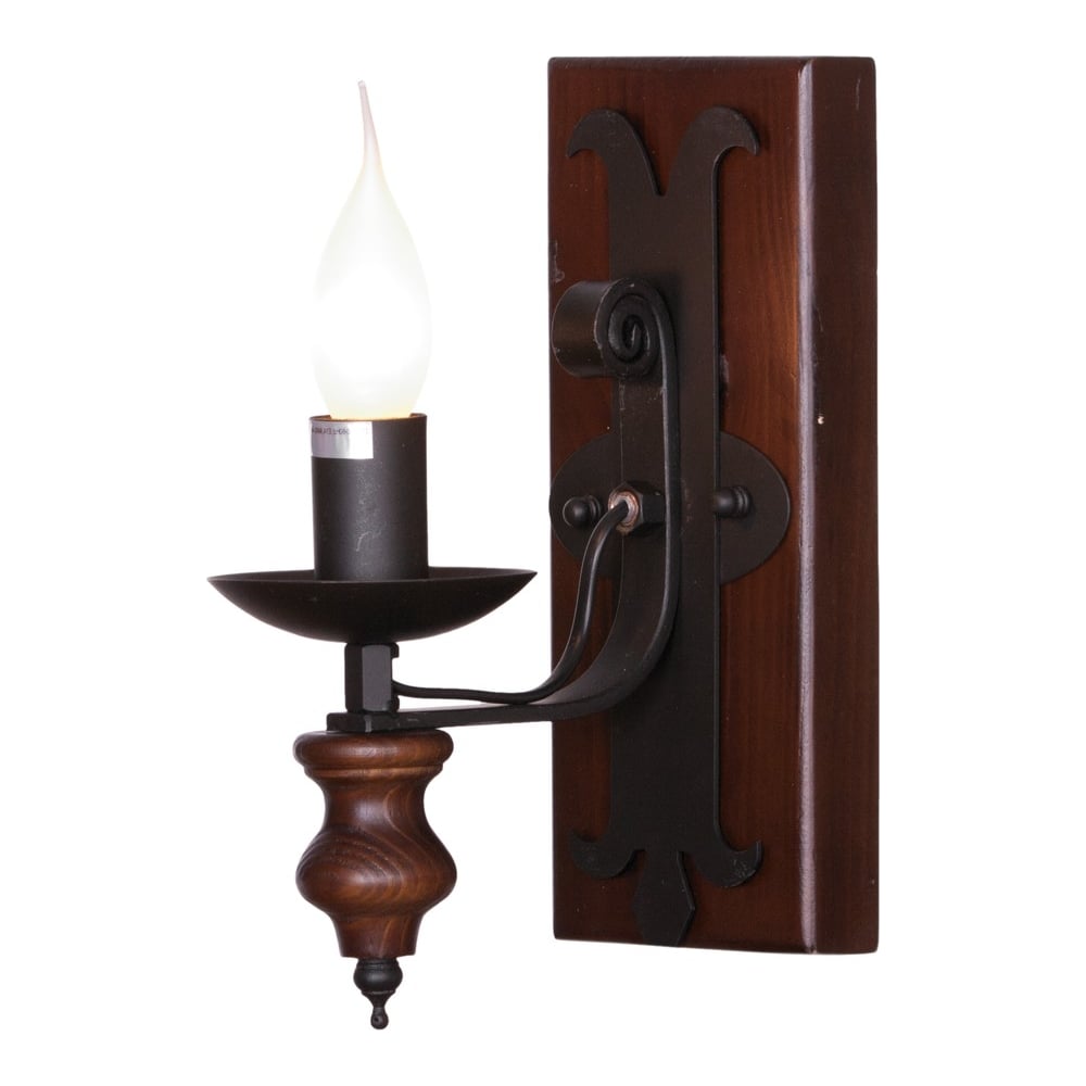 Изображение товара Настенный светильник Velante 586-721-01, замковый стиль, металло-дерево, E14, 40 Вт