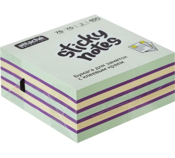 Изображение товара Блок-кубик Attache Selection куб 76х76, зелёный, 400 листов 383722