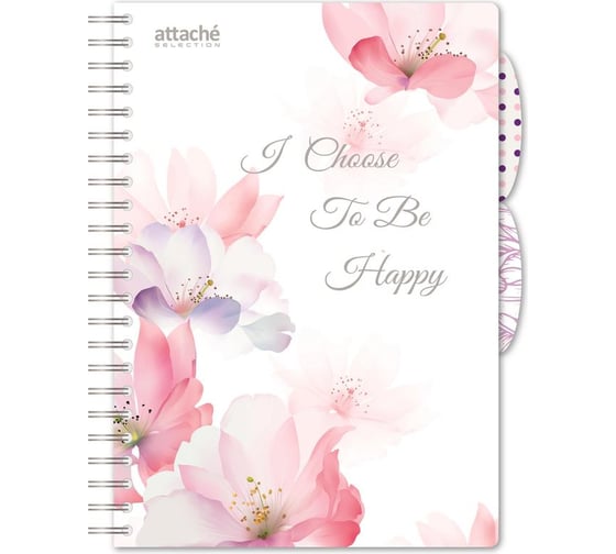 Изображение товара Бизнес-тетрадь Attache Selection Flower Dreams А4, 140 листов, клетка, пластиковая спираль  876751 1059959