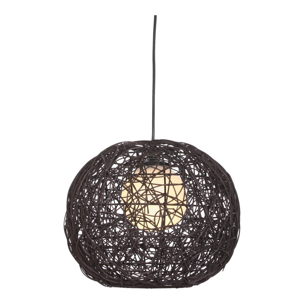 Изображение товара Подвесной светильник Velante 574-726-01 стиль кантри с ротангом и стеклом