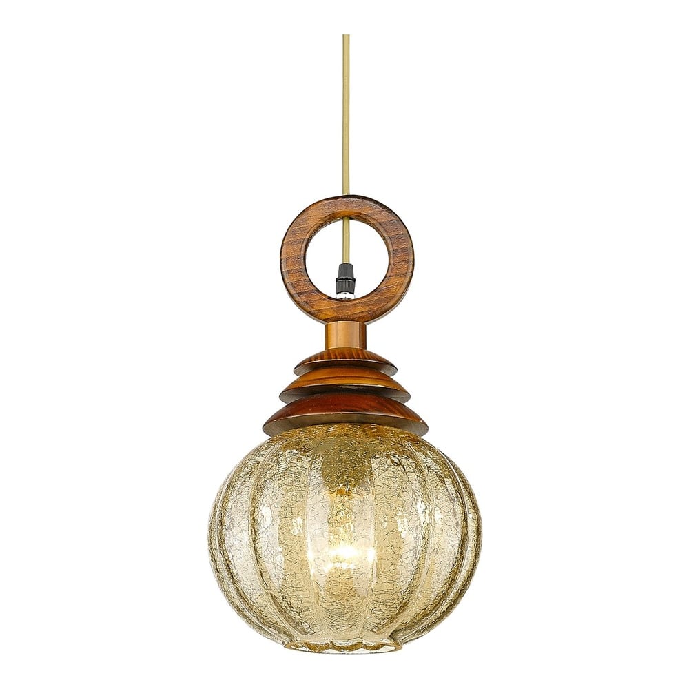 Изображение товара Подвесной светильник Velante 545-706-01 с янтарным плафоном