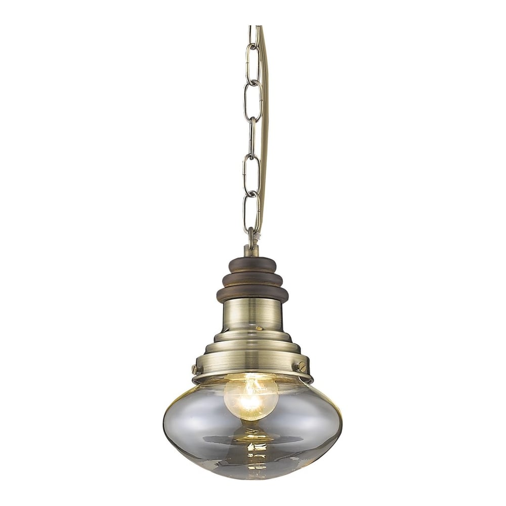 Изображение товара Подвесной светильник Velante 306-503-01 с янтарным плафоном