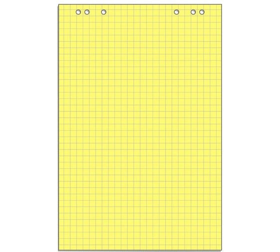 Изображение товара Бумага для флипчартов Attache Selection желтая пастель, клетка, 68х98 см, 20 листов, 80 г/квм 659384