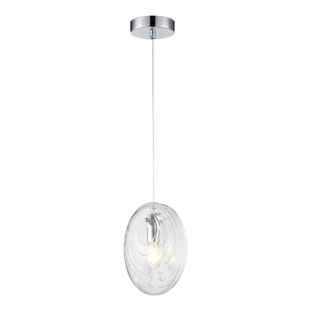 Изображение товара Подвесной светильник Velante 364-106-01 хром овальный прозрачный