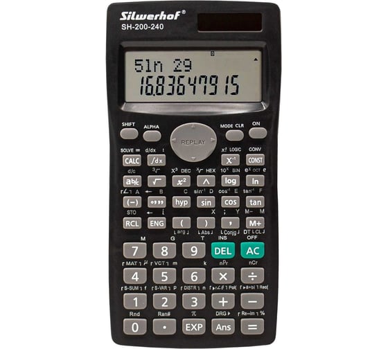 Изображение товара Калькулятор научный Silwerhof SH-200-240 черный, 10-разрядный 1985867