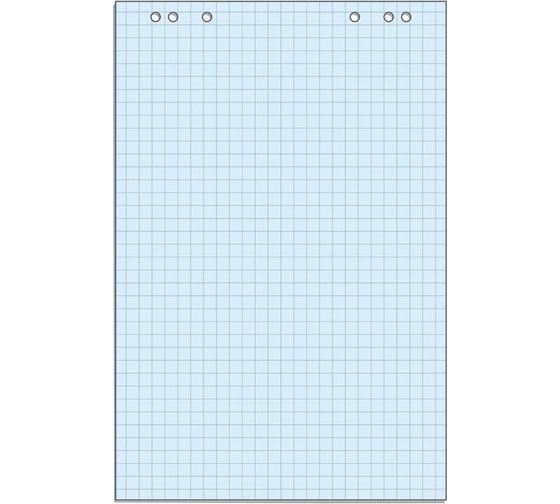 Изображение товара Бумага для флипчартов Attache Selection голубая пастель, клетка, 68х98 см, 20 листов, 80 г/квм 659383