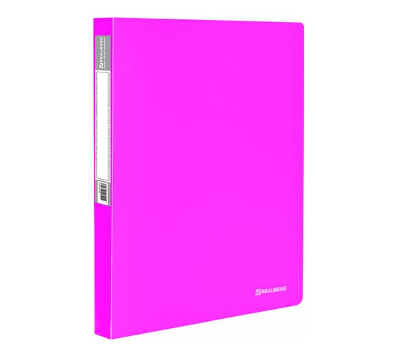 Изображение товара Неоновая папка BRAUBERG Neon 40 вкладышей, 25 мм, розовая, 700 мкм, 227454