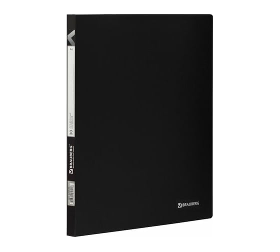 Изображение товара Папка BRAUBERG Office 30 вкладышей, черная, 0.5 мм, 222632
