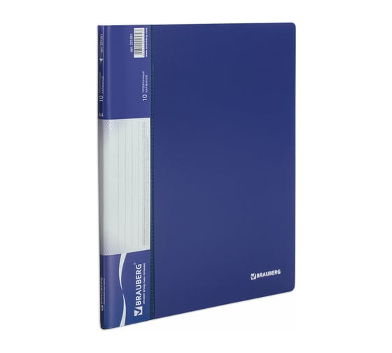 Изображение товара Папка BRAUBERG Стандарт 10 вкладышей, синяя, 0.5мм, 221591