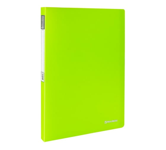 Изображение товара Неоновая папка BRAUBERG Neon 20 вкладышей, 16 мм, зеленая, 700 мкм, 227448