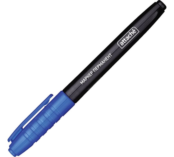 Изображение товара Перманентный маркер 12 шт в упаковке Attache синий 15-3мм. 155798