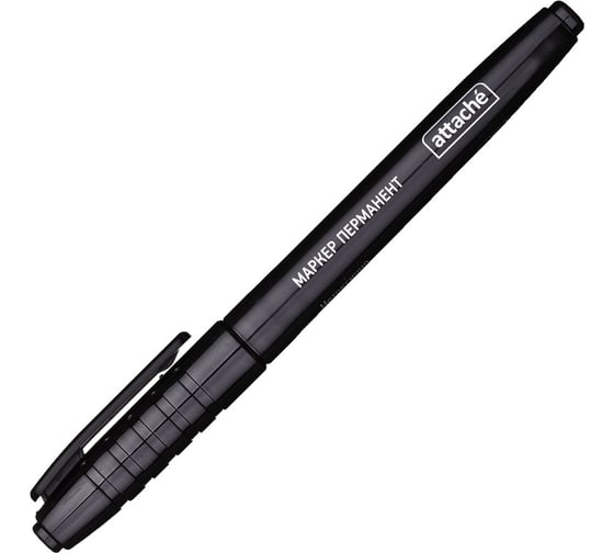 Изображение товара Перманентный маркер Attache черный 1,5-3мм. 155797
